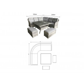 CONSTANCE Large Corner Dining