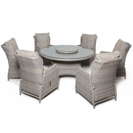 Cotswold Reclining 6 Seat Round Dining Set