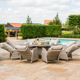 Cotswold Reclining 8 Seat Round Dining Set