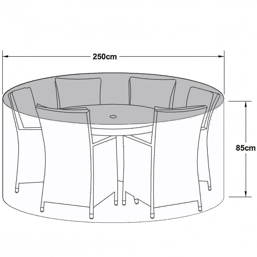 Outdoor Cover for 6 Seat Round Dining Set