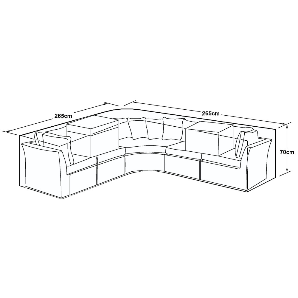 Outdoor Cover for Curved Corner Group