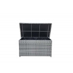 CUSHION BOX - Large Cushion Box Sarah Grey Weave