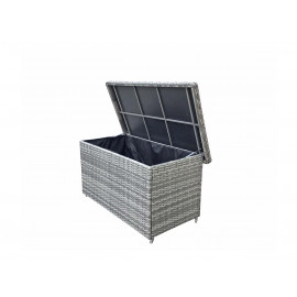 CUSHION BOX - Large Cushion Box Sarah Grey Weave