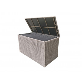 CUSHION BOX - Large Cushion Box Alexandra Grey Weave