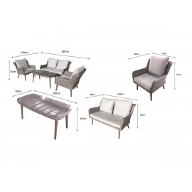 DANIELLE 4 Seat Sofa Set