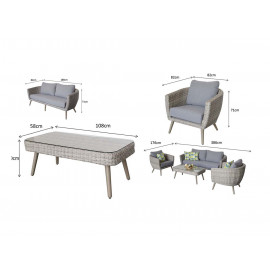 DANIELLE 5 Seat Sofa Set
