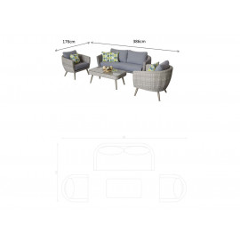 DANIELLE 5 Seat Sofa Set