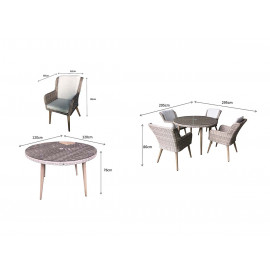 DANIELLE 4 Seat Dining Set