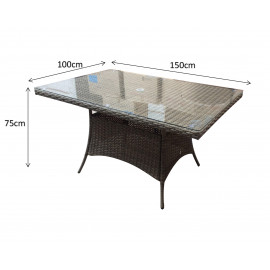 DARCEY Rectangular Table 150 x 100