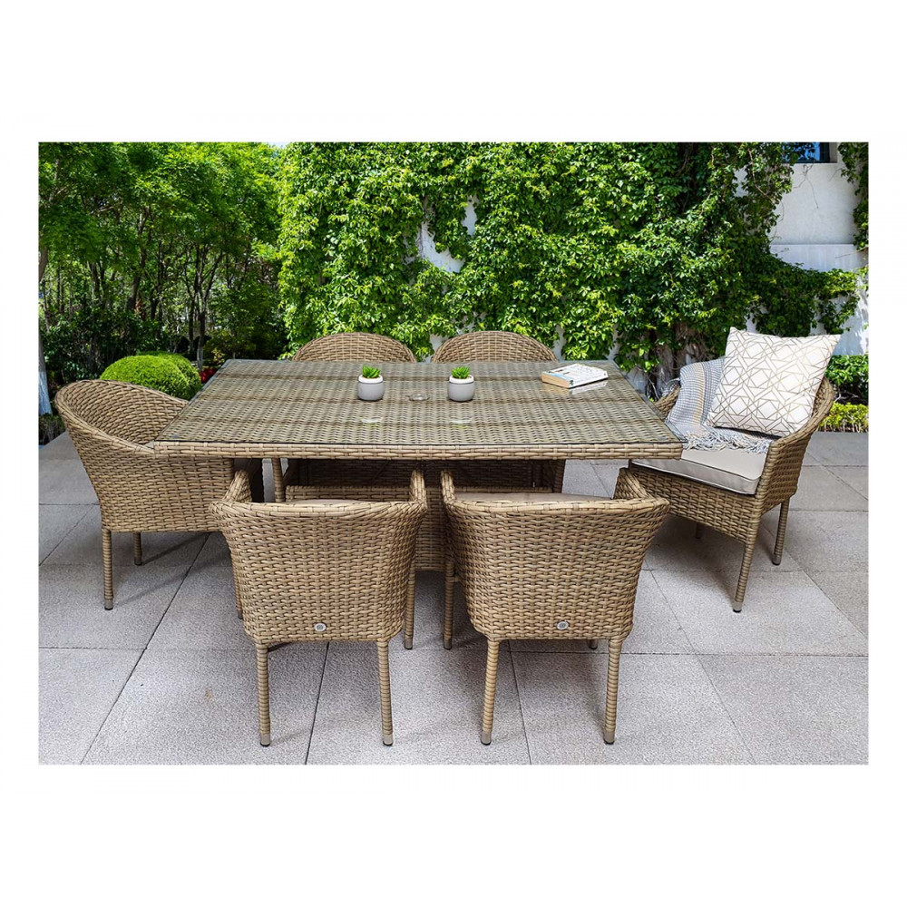 DARCEY 6 Seat Rectangular Dining