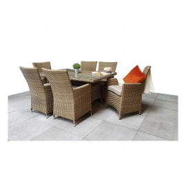 DARCEY 6 Seat Rectangular Dining Set