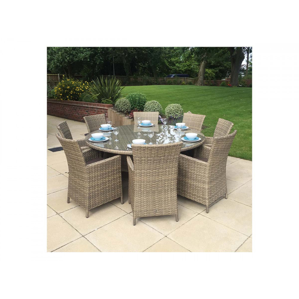DARCEY 8 Seat Round Dining Set