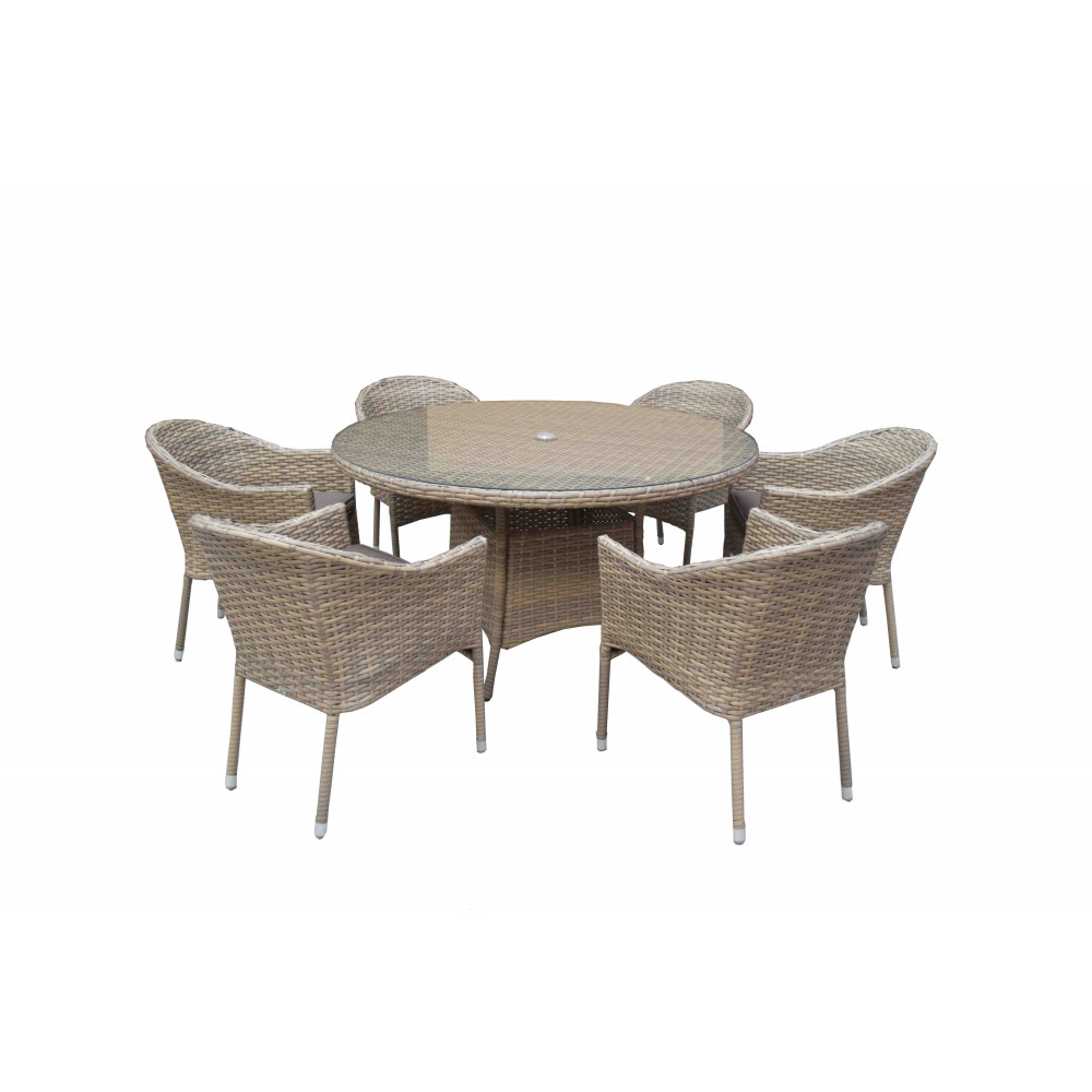DARCEY 6 Seater Round Dining Set