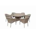 DARCEY 6 Seater Round Dining Set