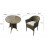 Darcey 2 Seat Bistro Set with stacking chairs