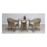 Darcey 2 Seat Bistro Set with stacking chairs