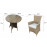 Darcey 2 Seat Bistro Set with high back dining chairs
