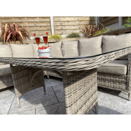 EDWINA Corner Dining Mixed Nature Weave