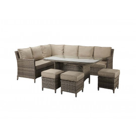 EDWINA Corner Dining Mixed Nature Weave