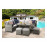 EDWINA Corner Dining 3 Wicker Special Grey