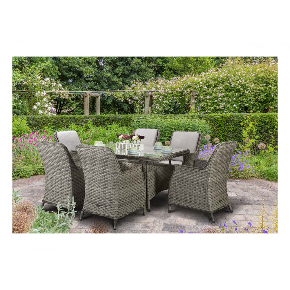 EDWINA 6 Seat Rectanglar Dining set