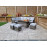 EDWINA Corner Dining with Lift Table Multi Grey Wicker