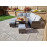 EDWINA Corner Dining with Lift Table Multi Grey Wicker
