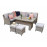 EDWINA Corner Dining with Lift Table 3 Wicker Special Grey