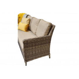 EDWINA Corner Dining with Lift Table Mixed Nature Weave