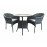 EMILY 2 seat Bistro set with stacking chairs