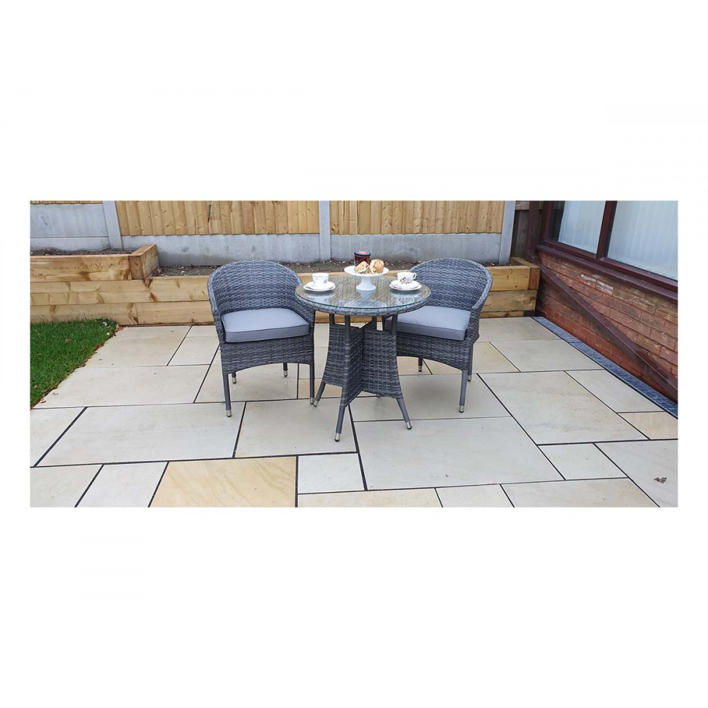EMILY 2 seat Bistro set with stacking chairs