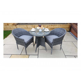 EMILY 2 seat Bistro set with stacking chairs