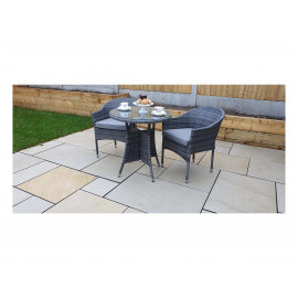 EMILY 2 seat Bistro set with stacking chairs
