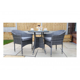 EMILY 2 seat Bistro set with stacking chairs