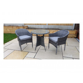 EMILY 2 seat Bistro set with stacking chairs