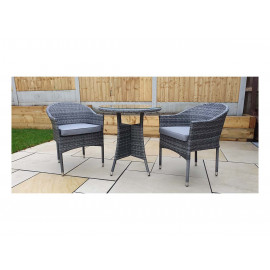 EMILY 2 seat Bistro set with stacking chairs