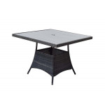 EMILY Square Table 100 x 100 with HDPE wood effect Top