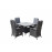 EMILY 4 Seat Square dining set with HDPE wood effect Top