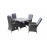 EMILY 4 Seat Square dining set with HDPE wood effect Top