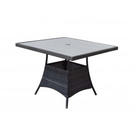 EMILY 4 Seat Square dining set with HDPE wood effect Top