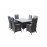 EMILY 6 Seater Rectangular dining Set with HDPE wood effect top