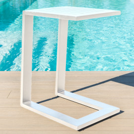 Aluminium Side Table / White