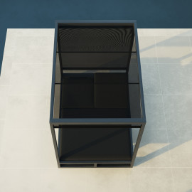 Allure Cabana Double Sunlounger / Charcoal