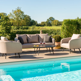 Ambition 3 Seat Sofa Set / Taupe