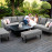 Ambition Square Corner Dining Set with Rising Table / Flanelle