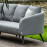 Ambition Square Corner Dining Set with Rising Table / Flanelle
