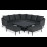 Ambition Square Corner Dining Set with Rising Table / Charcoal
