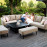 Ambition Square Corner Dining Set with Rising Table / Taupe