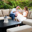Ambition Square Corner Dining Set with Rising Table / Taupe
