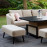 Ambition Square Corner Dining Set with Rising Table / Taupe